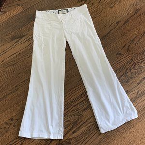 Vintage Abercrombie & Fitch Stretch White Pants, Size 2, 26" inseam.